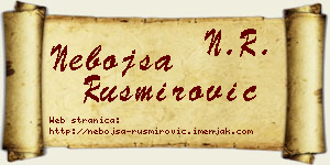 Nebojša Rusmirović vizit kartica